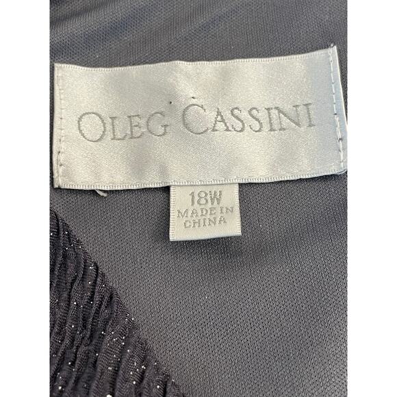 Oleg Casini Mother of Bride/Groom Formal Glittery Charcoal 18W - Picture 6 of 16